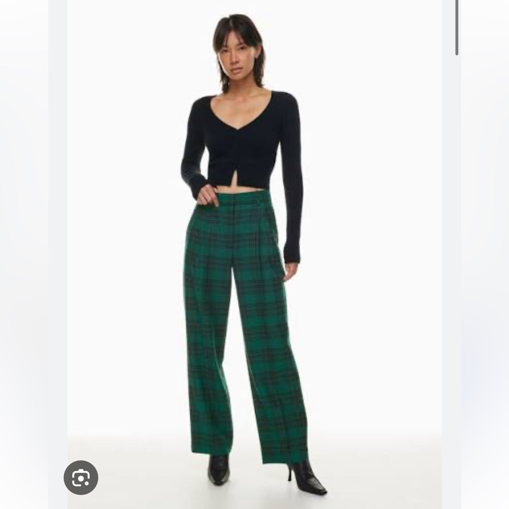 Wilfred Green Plaid Women's Trousers